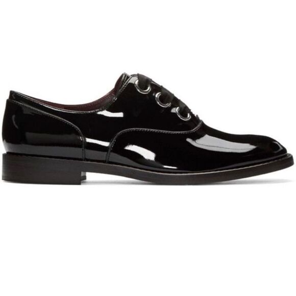 MARC JACOBS Black Patent Helena Oxfords Women’s Size 39 - Picture 1 of 9